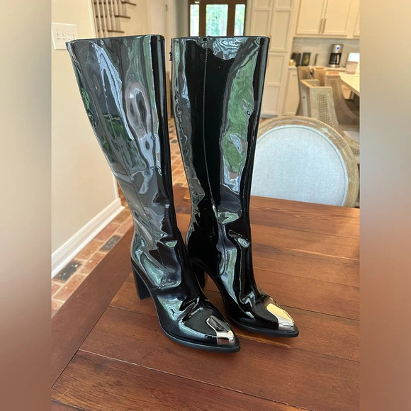 Alexander McQueen Punk Patent Leather Knee High - Picture 3 of 13